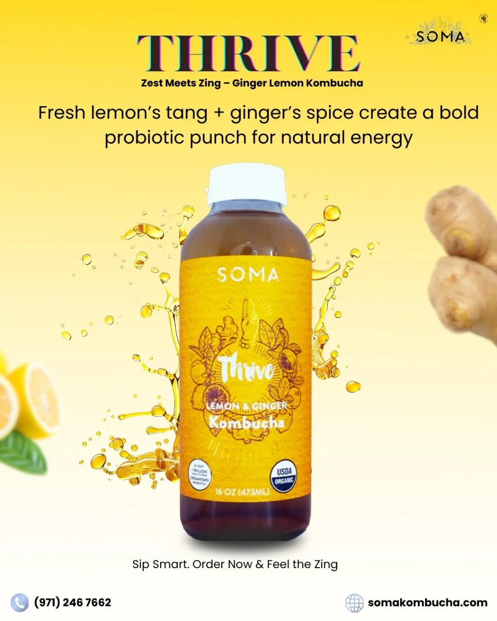 Ginger Lemon Kombucha &ndash; where tangy lemon sparks and ginger&rsquo;s spice awaken your senses. Refresh your gut with nature&rsquo;s zing

#kombucha #kombuchatea #probiotics #guthealth #fermentation #booch #wellness #wellnessjourney #holisticheal