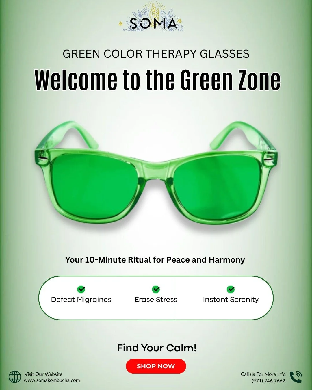 Step into The Green Zone. 💚

In a world of constant noise, finding your peace is power. Our Green Color Therapy Glasses are more than just eyewear&mdash;they're your 10-minute daily ritual for a calmer, more balanced you.

Harnessing the natural pow