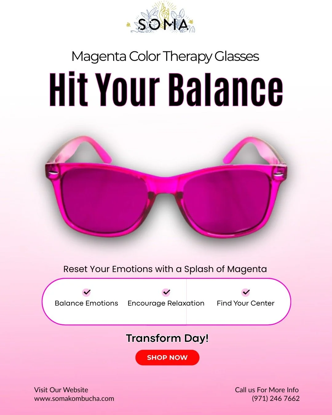 Feeling off-kilter? It's time to hit your balance. 💖

Life comes at you fast, but finding your center can be simple. Reset your emotional state in just 10-30 minutes with our vibrant Magenta Color Therapy Glasses. They're your daily tool for finding
