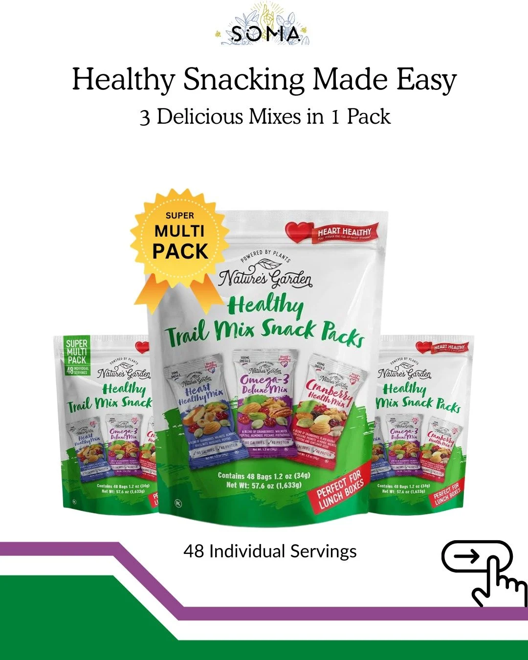 Fuel your day the easy way! 🚀 Tired of boring snacks? These Healthy Trail Mix Snack Packs are here to rescue your routine.

With 48 individual servings and 3 delicious mixes, you've got a healthy boost for every craving. They&rsquo;re Gluten Free an
