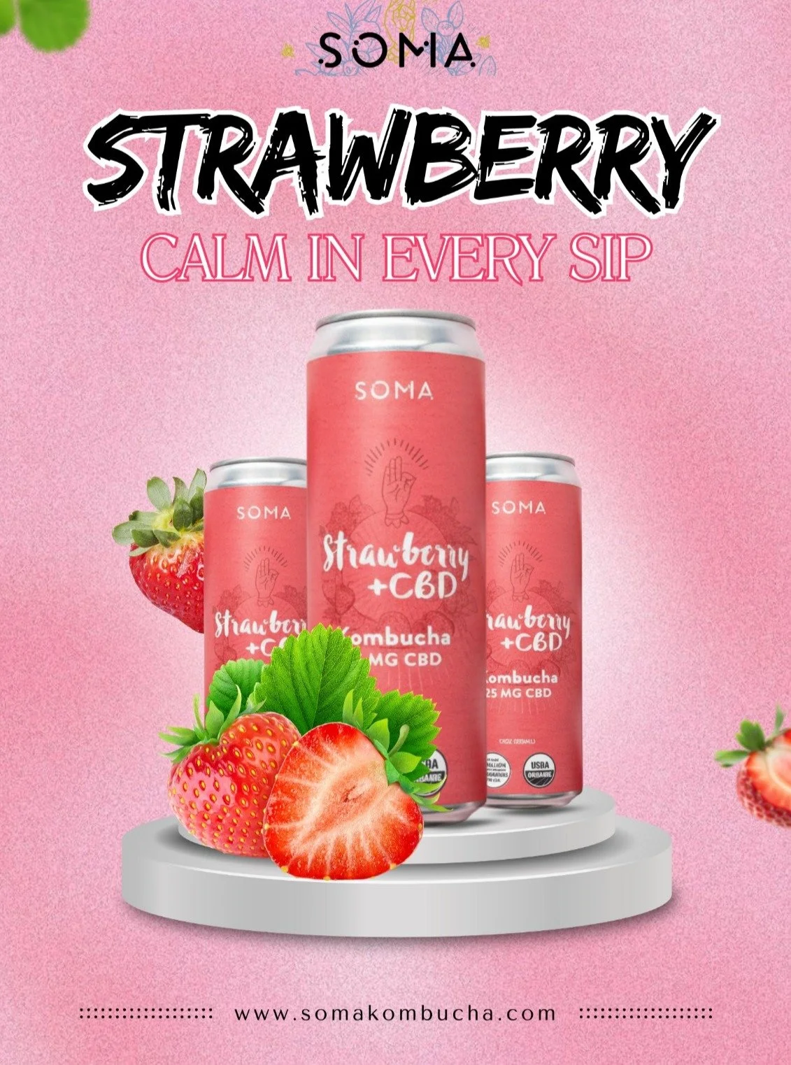 Your gut deserves a spa day, and so does your mind. 🧖&zwj;♀️

Say goodbye to boring wellness routines. Our Strawberry CBD Kombucha is a refreshing, bubbly way to unwind&mdash;crafted with 1 trillion probiotic organisms to support your gut and a gent