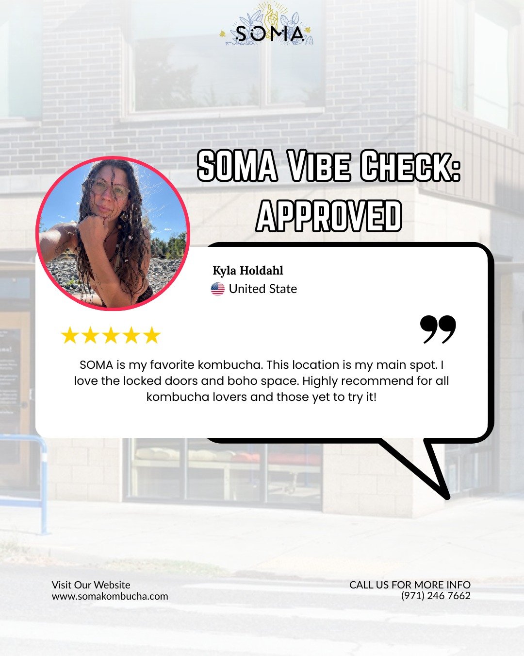 Everyone&rsquo;s favorite SOMA Kombucha! 🌿 Our customers' love and positive vibes are the driving force behind our journey. A huge thank you to Kyla Holdahl for being with us and for this wonderful review! 🥤✨

Are you, like Kyla, missing our peacef