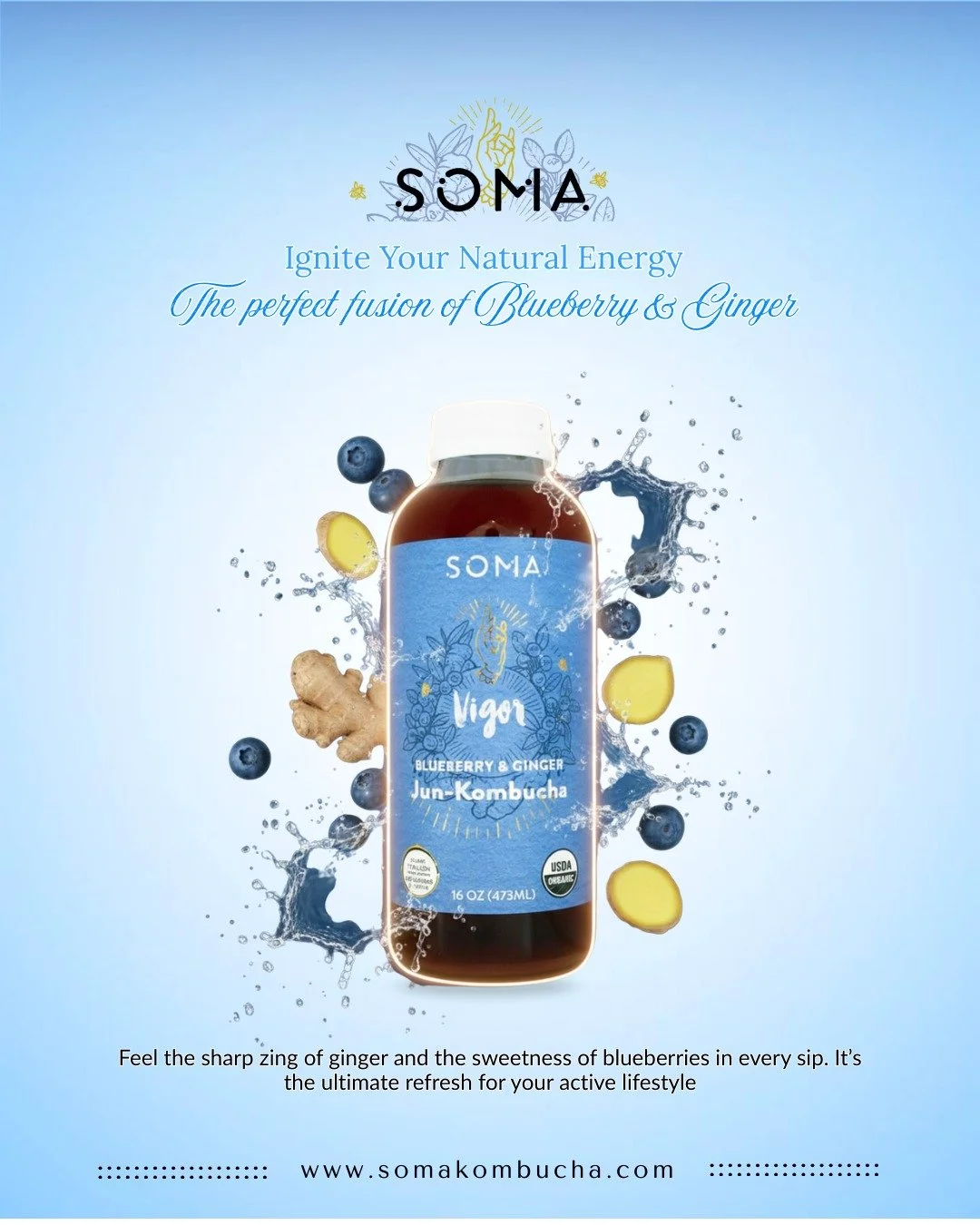 Looking for a natural kick? 🫐🔥 Our Vigor Jun Kombucha is crafted to fuel your body and sharpen your mind. No jitters, just pure energy.

#SomaKombucha #CBDWellness #StrawberryKombucha #AlcoholAlternative #CBDDrink #UnwindTime #SelfCareRoutine #Rela