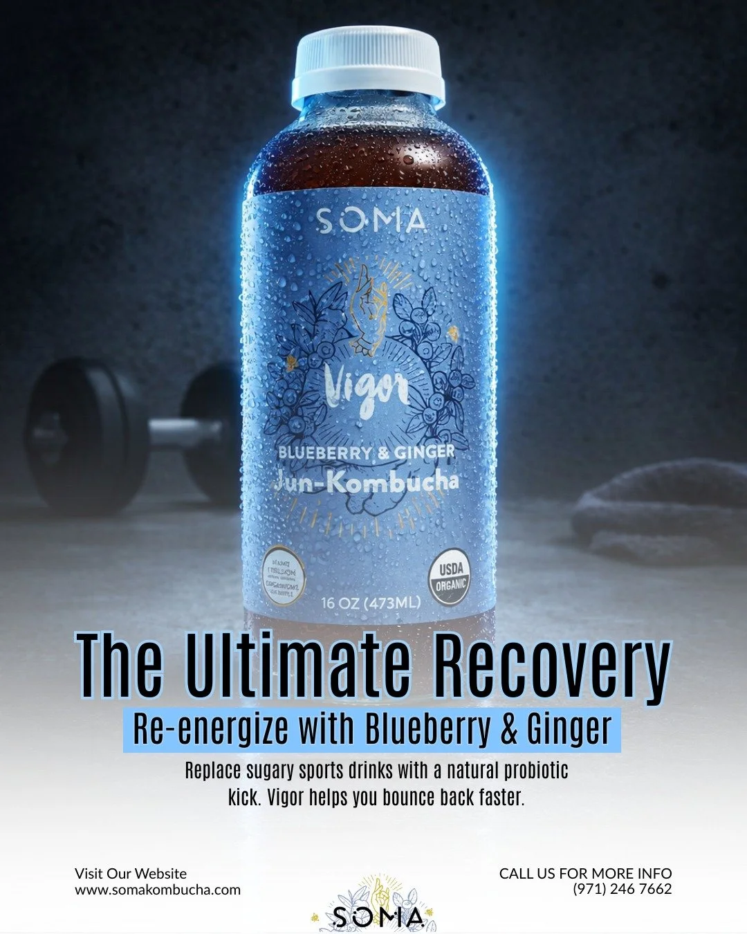 Crush your goals, then crush a Vigor. 🫐💪 Whether it&rsquo;s post-run or post-lift, our Jun-Kombucha provides the clean energy your muscles crave.

#PostWorkout #SomaVigor #FitnessFuel #CleanRecovery #NaturalEnergy