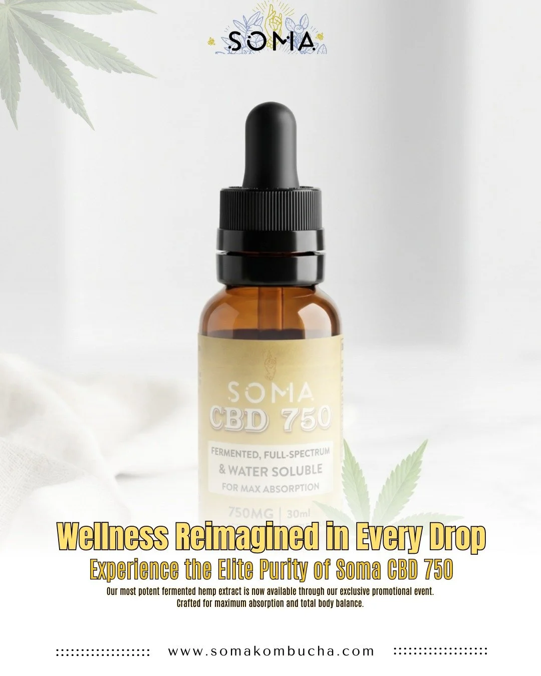 Soma CBD 750 is more than just a supplement; it is a commitment to a balanced, high performance lifestyle. Organically grown and meticulously fermented for our Vancouver community. Shop our special promotion today!
.
Huge CBD tincture sale! Normally 