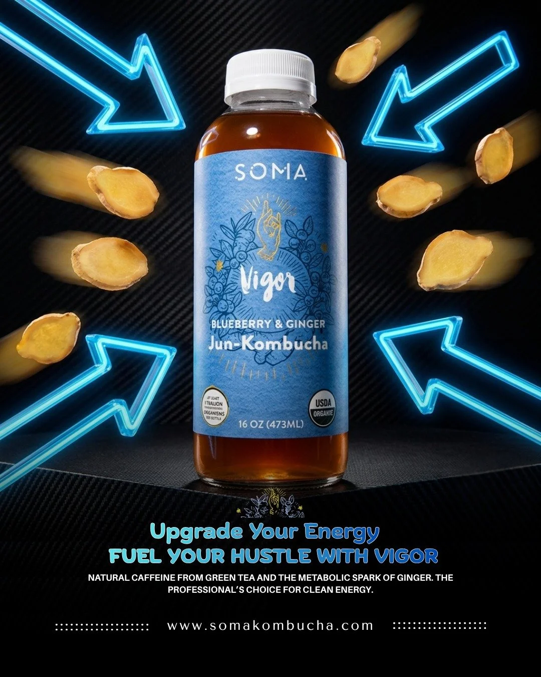 Ditch the sugary energy drinks. 🫐⚡ Vigor gives you the sharp focus you need without the crash. Stock up now for a more productive week!

 #SomaVigor #CleanEnergy #ProductivityBoost #BlueberryGinger #NaturalKick