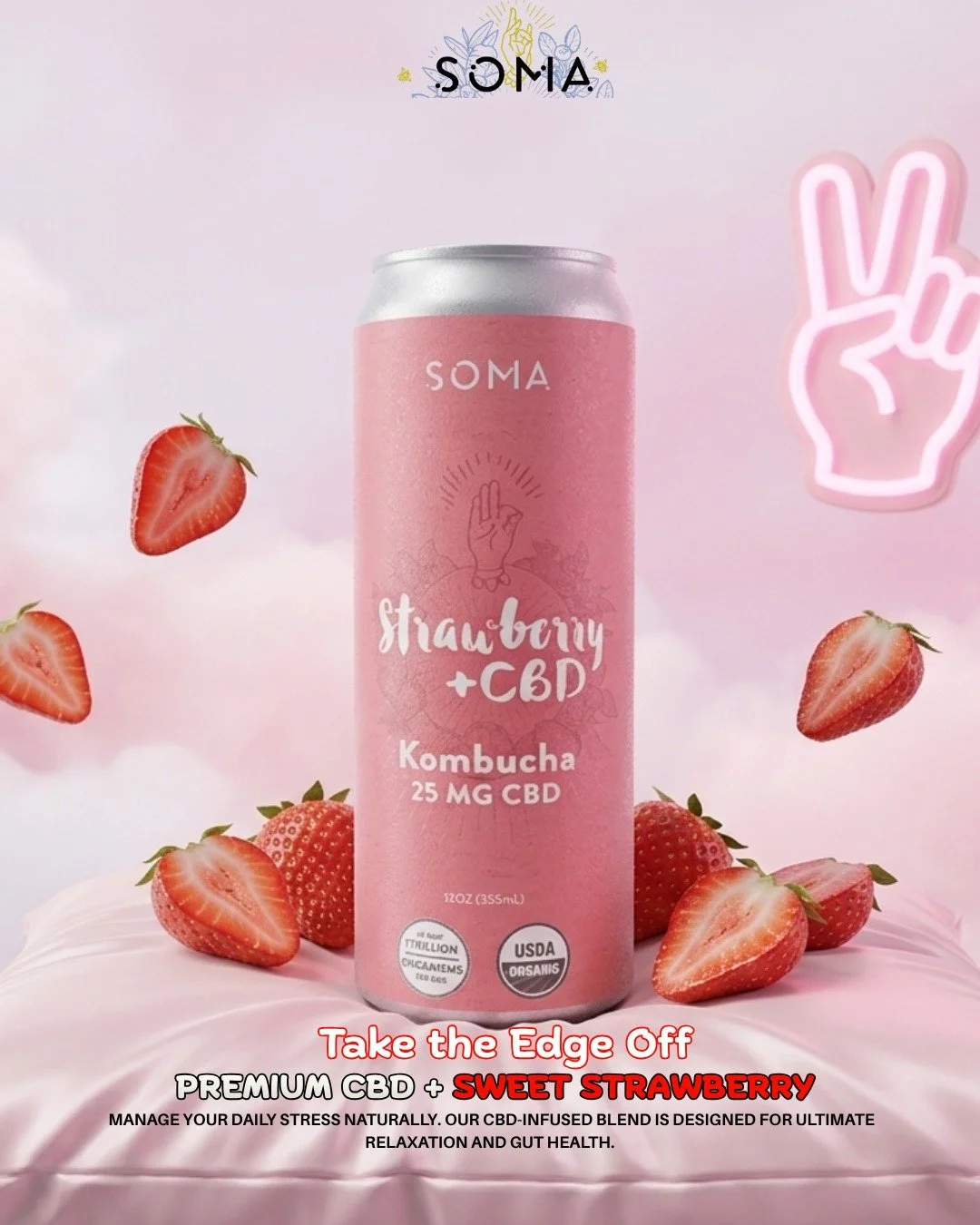 Peace of mind is just a sip away. 🍓✨ Experience the calming magic of our Strawberry CBD blend. Shop our wellness range today!

#SomaCBD #StressRelief #StrawberryChill #CBDWellness #HealthyMind
