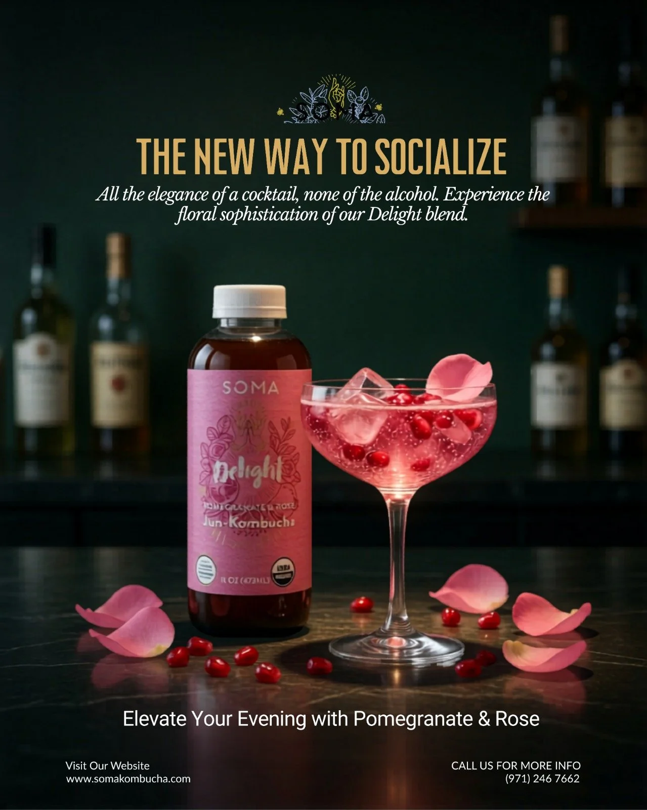 Friday night, redefined. 🌹🍷 Swap the heavy drinks for a refreshing, floral experience that leaves you feeling radiant the next morning.

#SomaDelight #MocktailHour #AlcoholFree #SoberCurious #LuxuryLifestyle