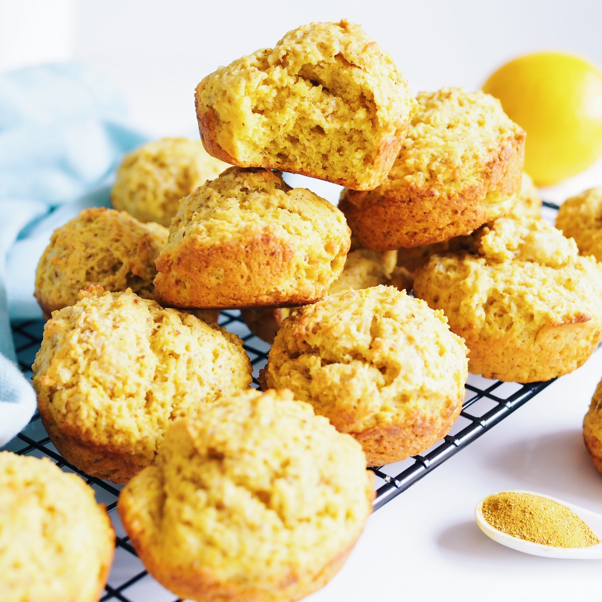 Healthy Lemon Turmeric Muffins