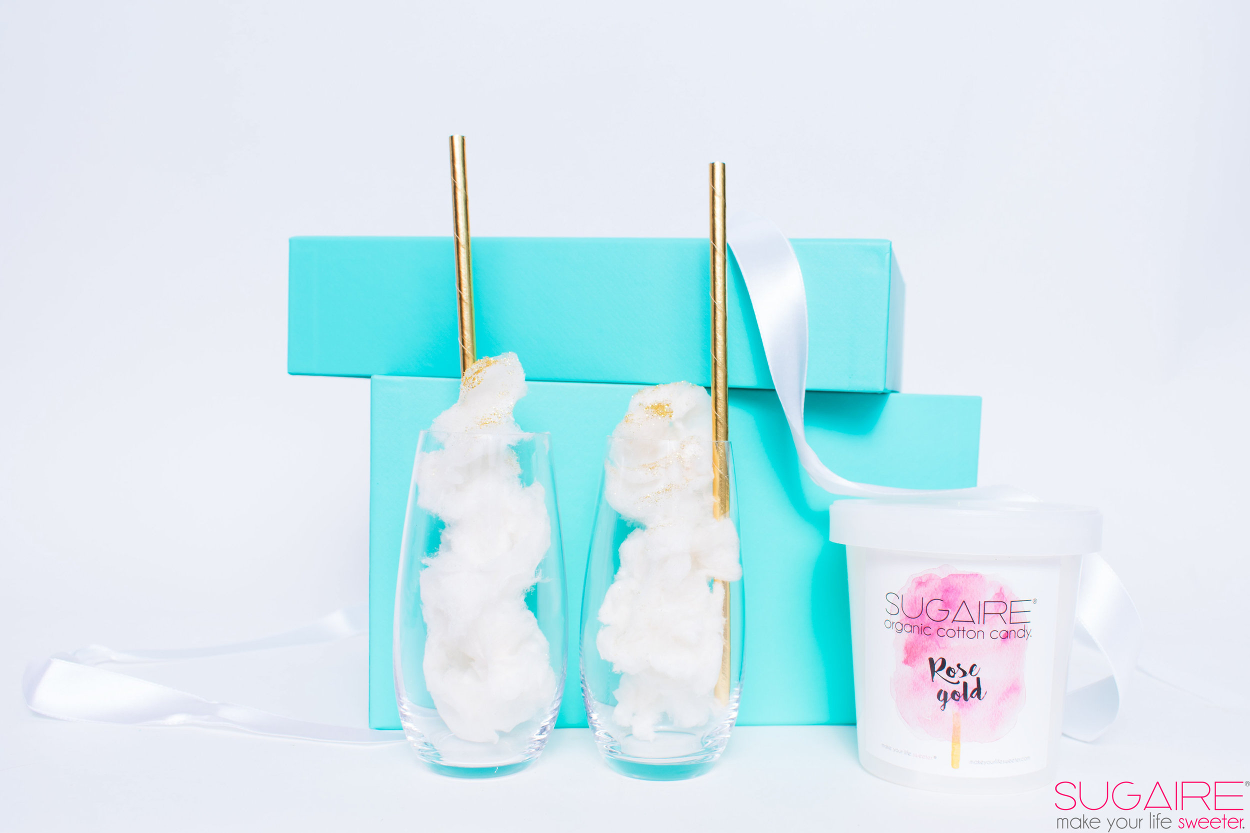 Rose Gold Sugaire sparkling cotton candy infusion gift set