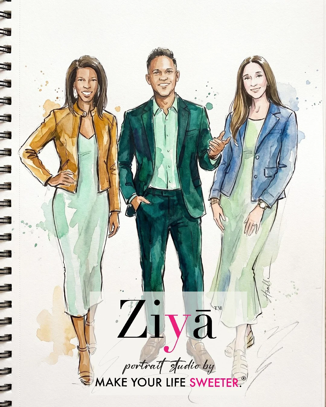 MAKE YOUR LIFE SWEETER - ZIYA AI Watercolor Portrait Experience - THE KNOT GALA - 1780355287_28.jpg