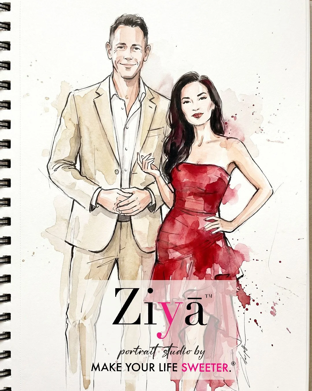 MAKE YOUR LIFE SWEETER - ZIYA AI Watercolor Portrait Experience - THE KNOT GALA - 1780355662_33.jpg