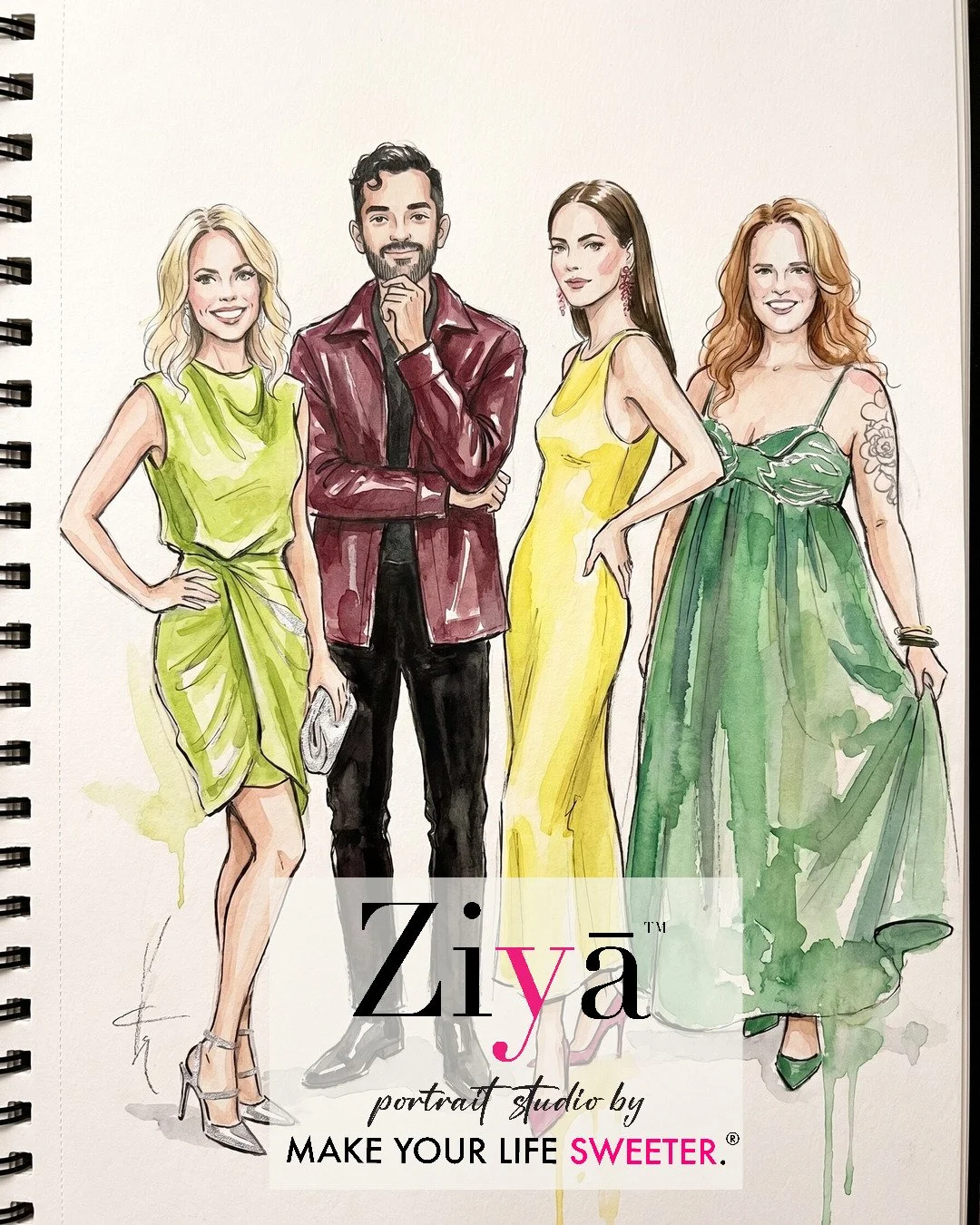 MAKE YOUR LIFE SWEETER - ZIYA AI Watercolor Portrait Experience - THE KNOT GALA - 1780356412_42.jpg