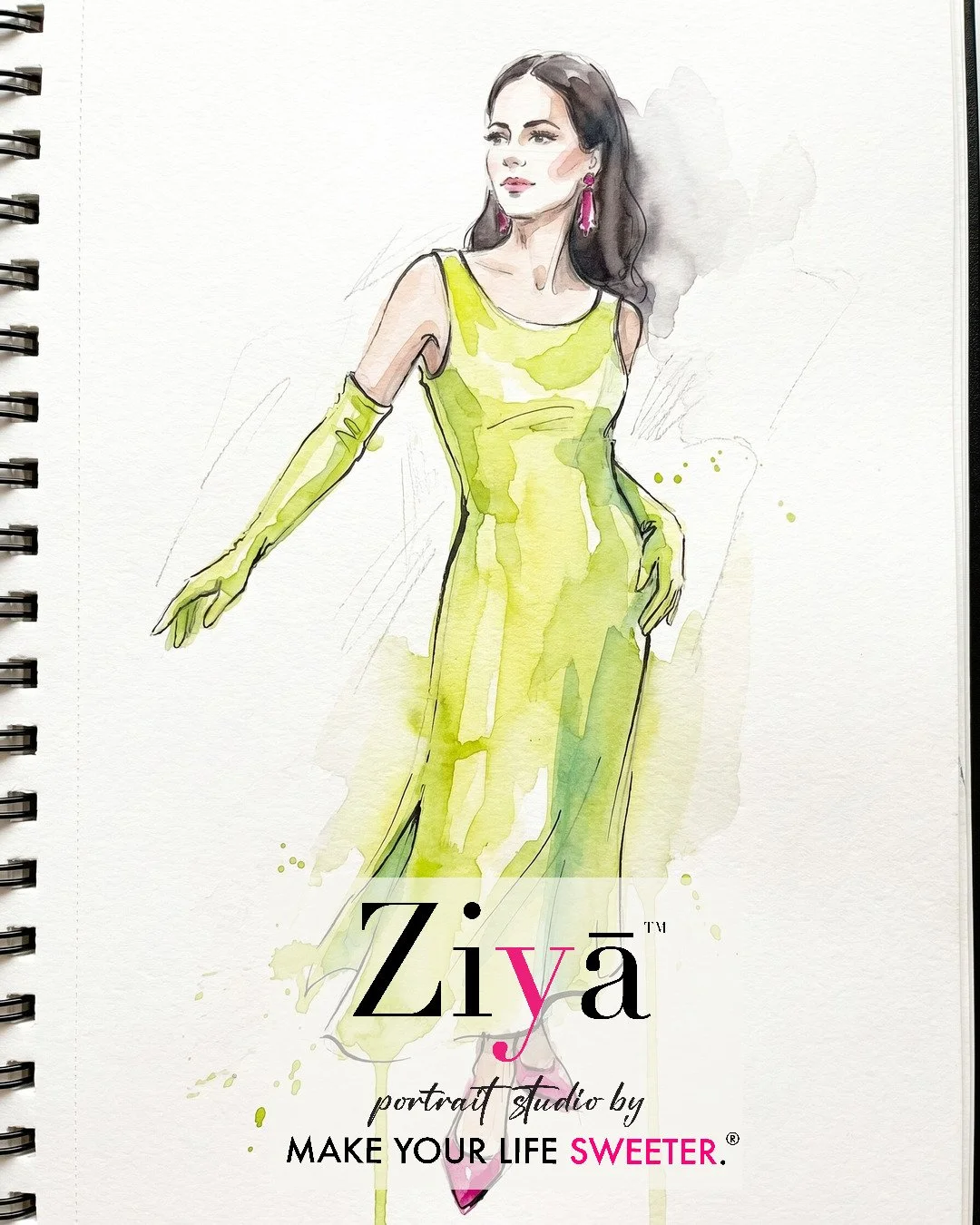 MAKE YOUR LIFE SWEETER - ZIYA AI Watercolor Portrait Experience - THE KNOT GALA - 1780356473_44.jpg