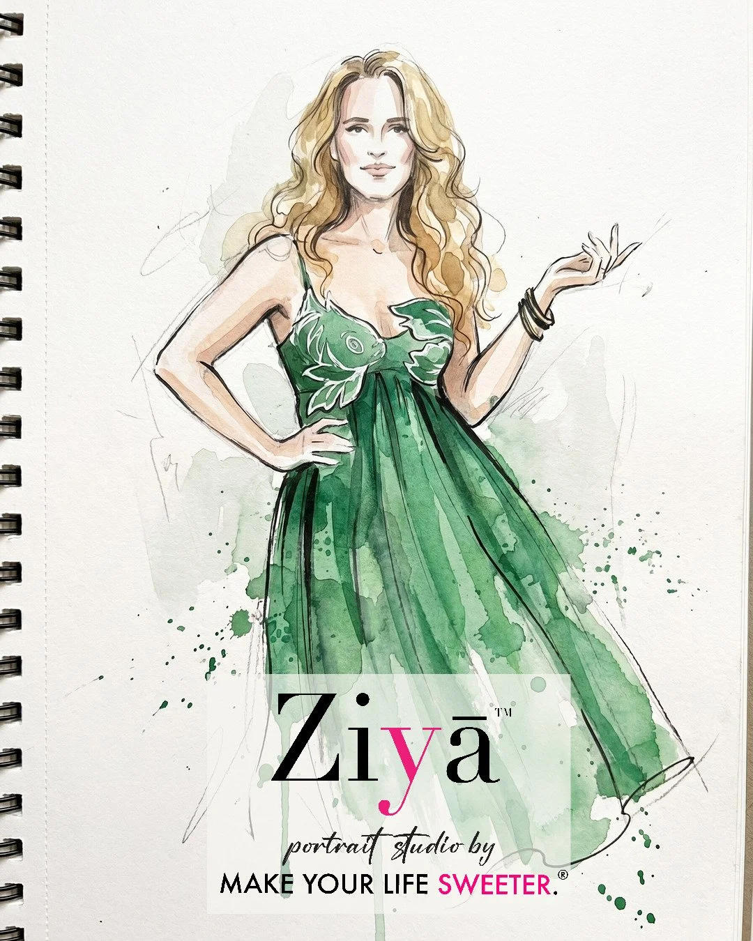 MAKE YOUR LIFE SWEETER - ZIYA AI Watercolor Portrait Experience - THE KNOT GALA - 1780356502_45.jpg