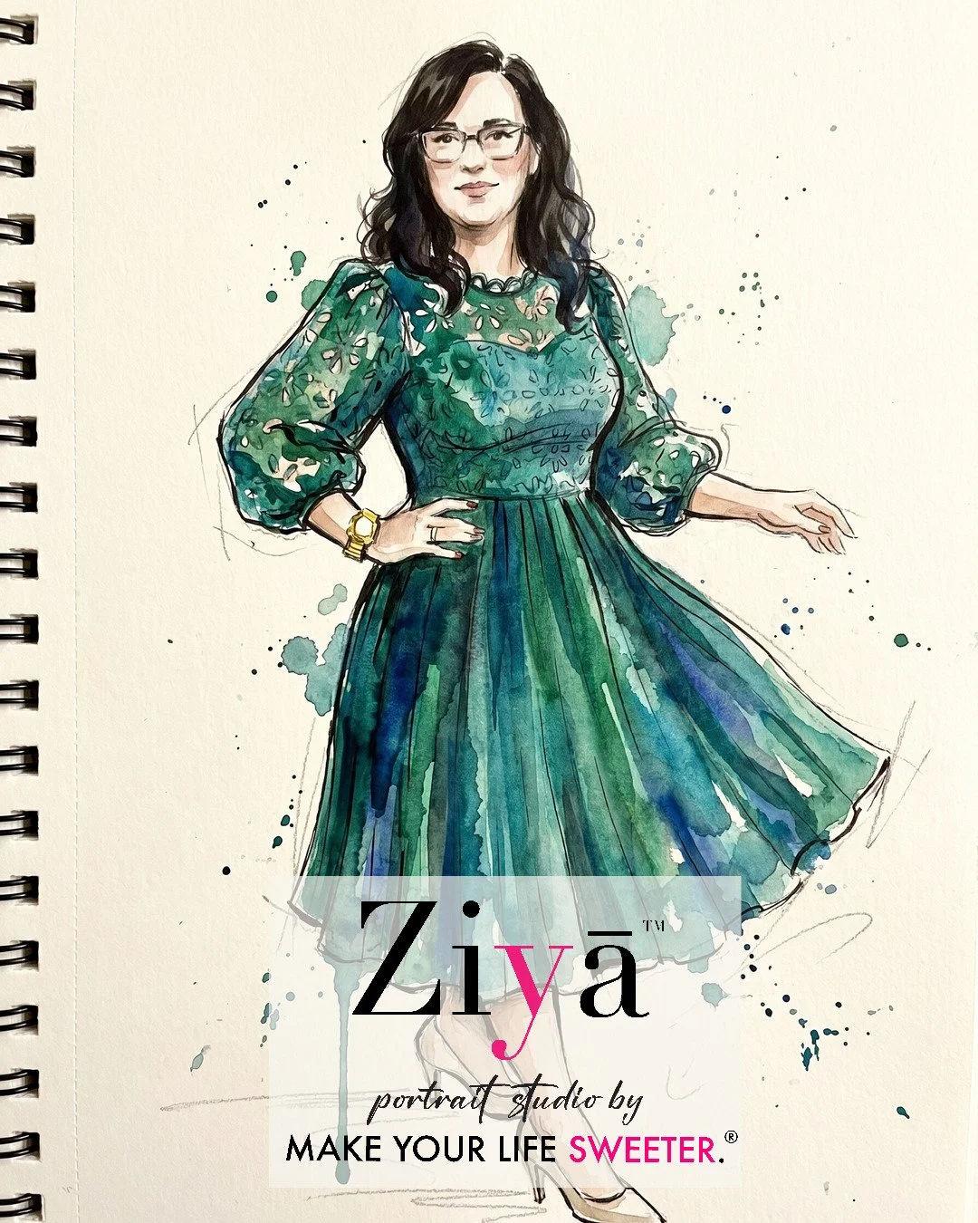 MAKE YOUR LIFE SWEETER - ZIYA AI Watercolor Portrait Experience - THE KNOT GALA - 1780358244_63.jpg