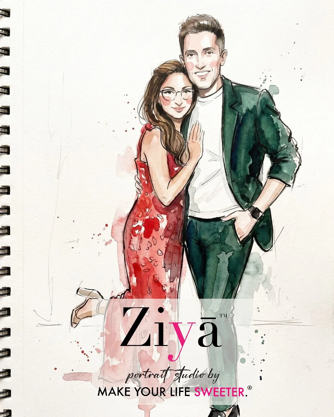 MAKE YOUR LIFE SWEETER - ZIYA AI Watercolor Portrait Experience - THE KNOT GALA - 1780365136_174.jpg