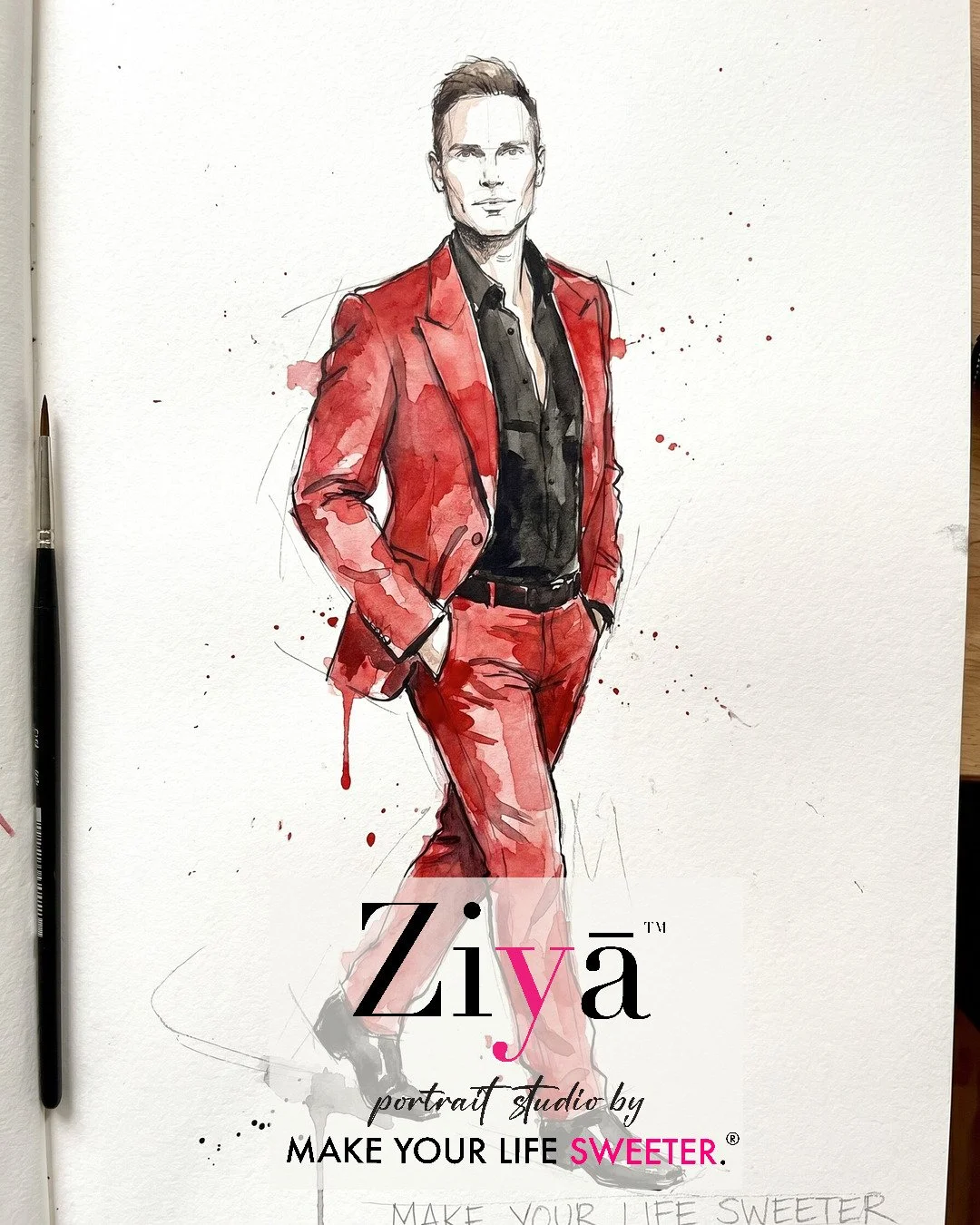 MAKE YOUR LIFE SWEETER - ZIYA AI Watercolor Portrait Experience - THE KNOT GALA - 1780364173_162.jpg