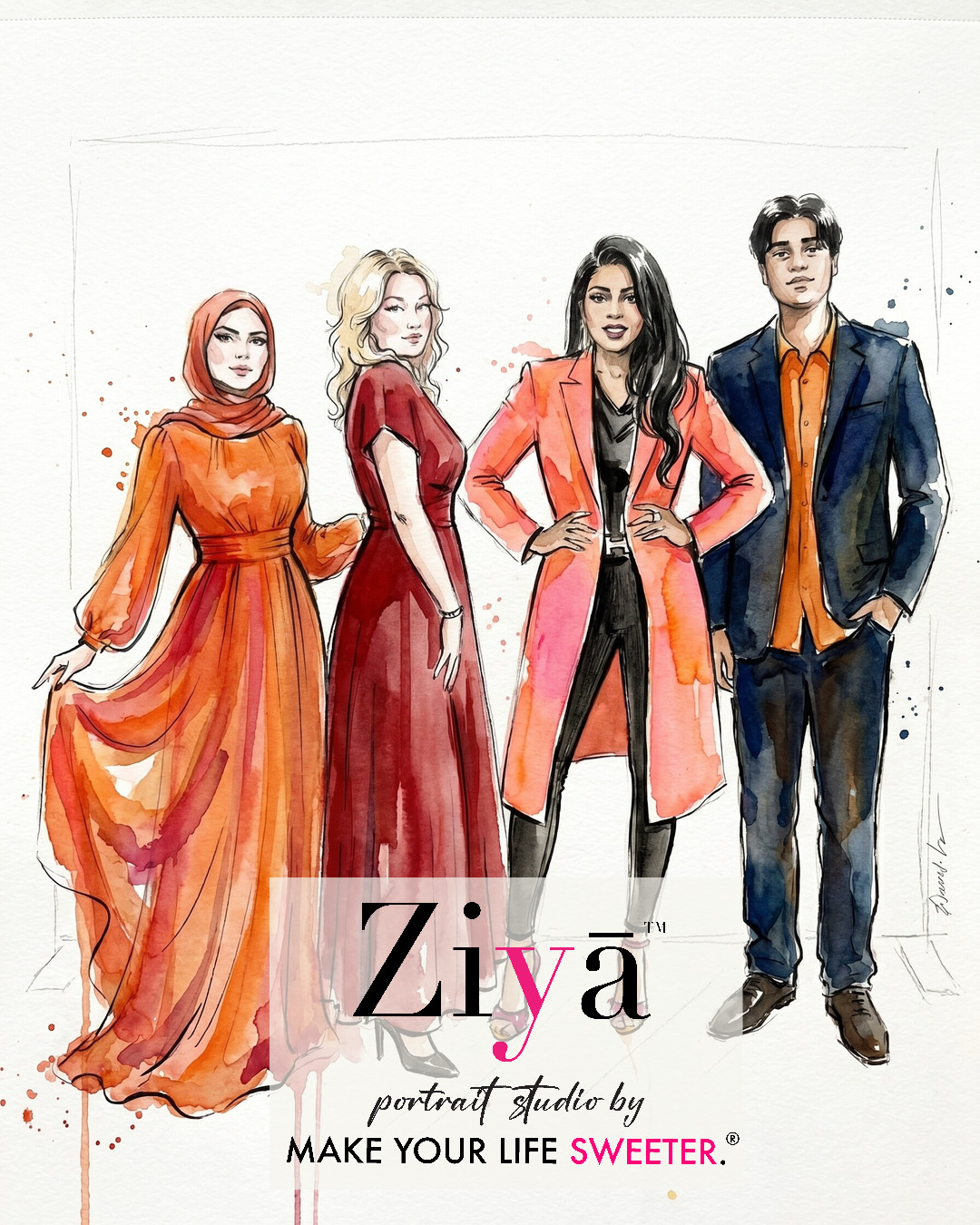 MAKE YOUR LIFE SWEETER - ZIYA AI Watercolor Portrait Experience - THE KNOT GALA - photo_1780352768 2.png
