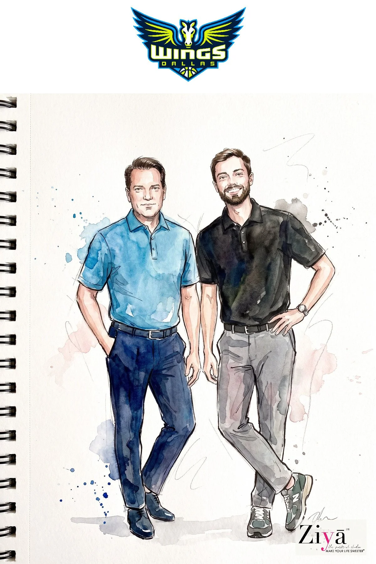 MAKE YOUR LIFE SWEETER - ZIYĀ AI Watercolor Portrait Experience - DALLAS WINGS WATERCOLOR - 1787264080_10.jpg