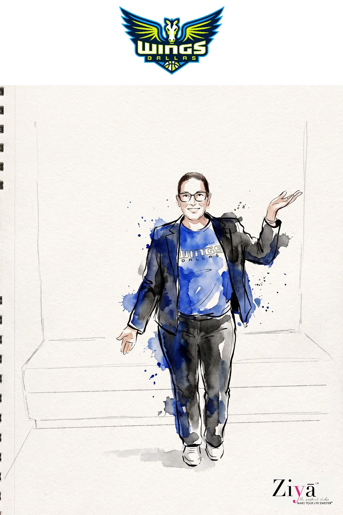 MAKE YOUR LIFE SWEETER - ZIYĀ AI Watercolor Portrait Experience - DALLAS WINGS WATERCOLOR - 1787265100_24.jpg