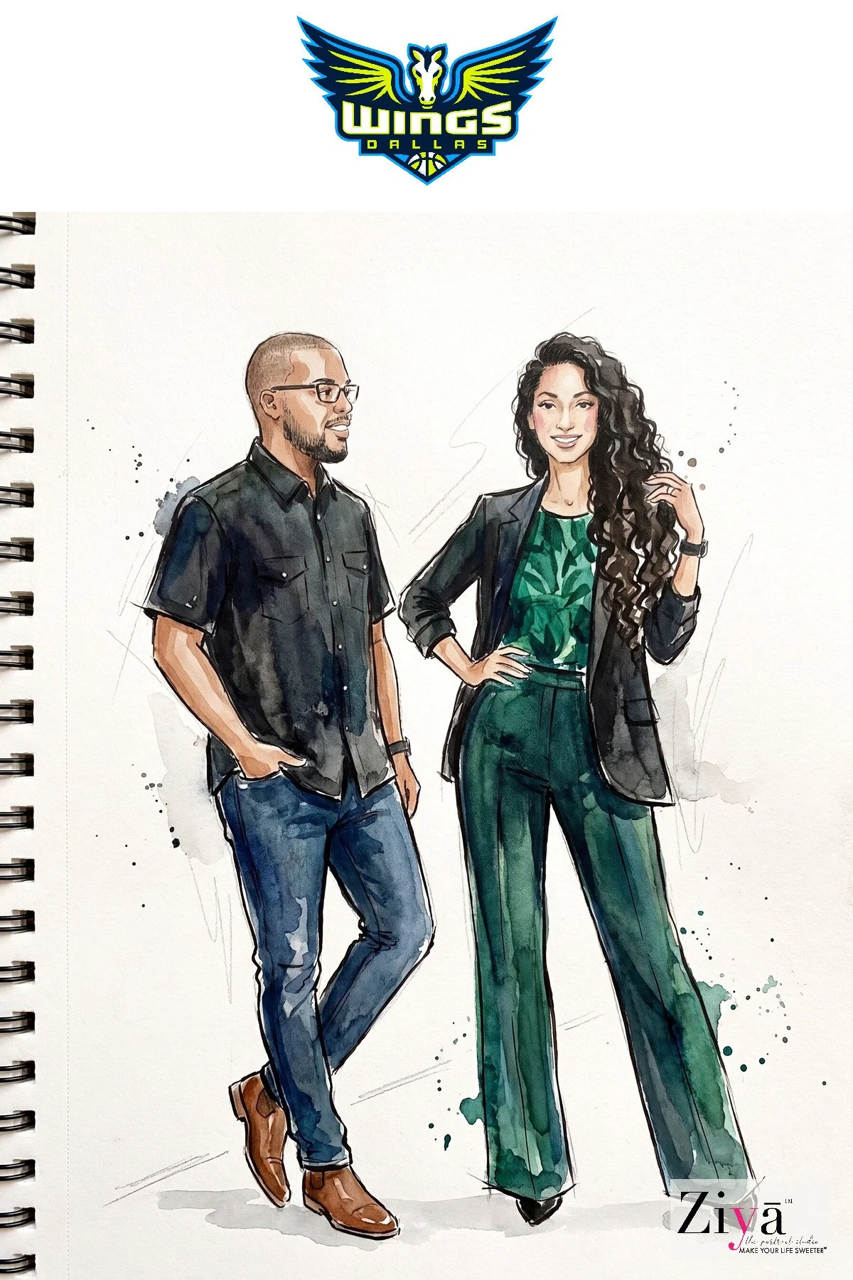 MAKE YOUR LIFE SWEETER - ZIYĀ AI Watercolor Portrait Experience - DALLAS WINGS WATERCOLOR - 1787267440_31.jpg