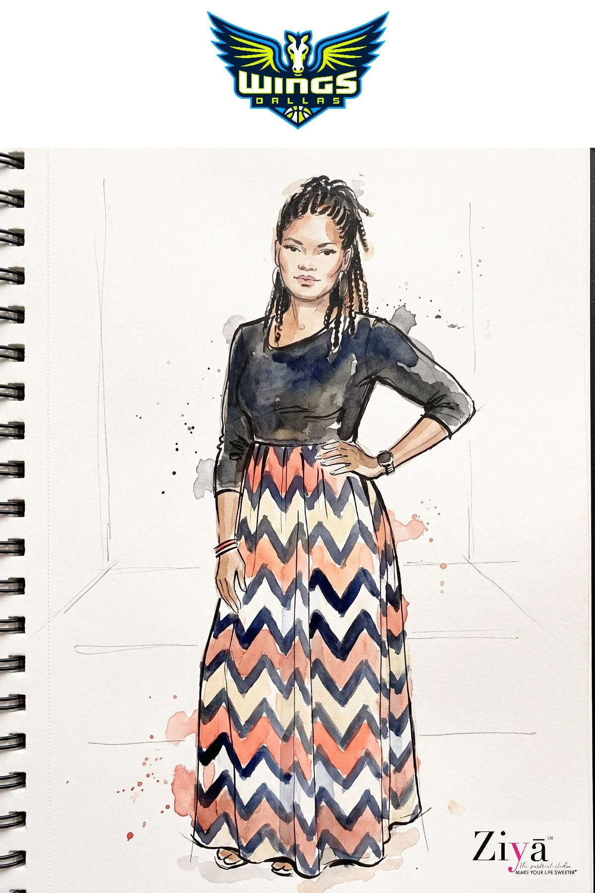 MAKE YOUR LIFE SWEETER - ZIYĀ AI Watercolor Portrait Experience - DALLAS WINGS WATERCOLOR - 1787269185_37.jpg