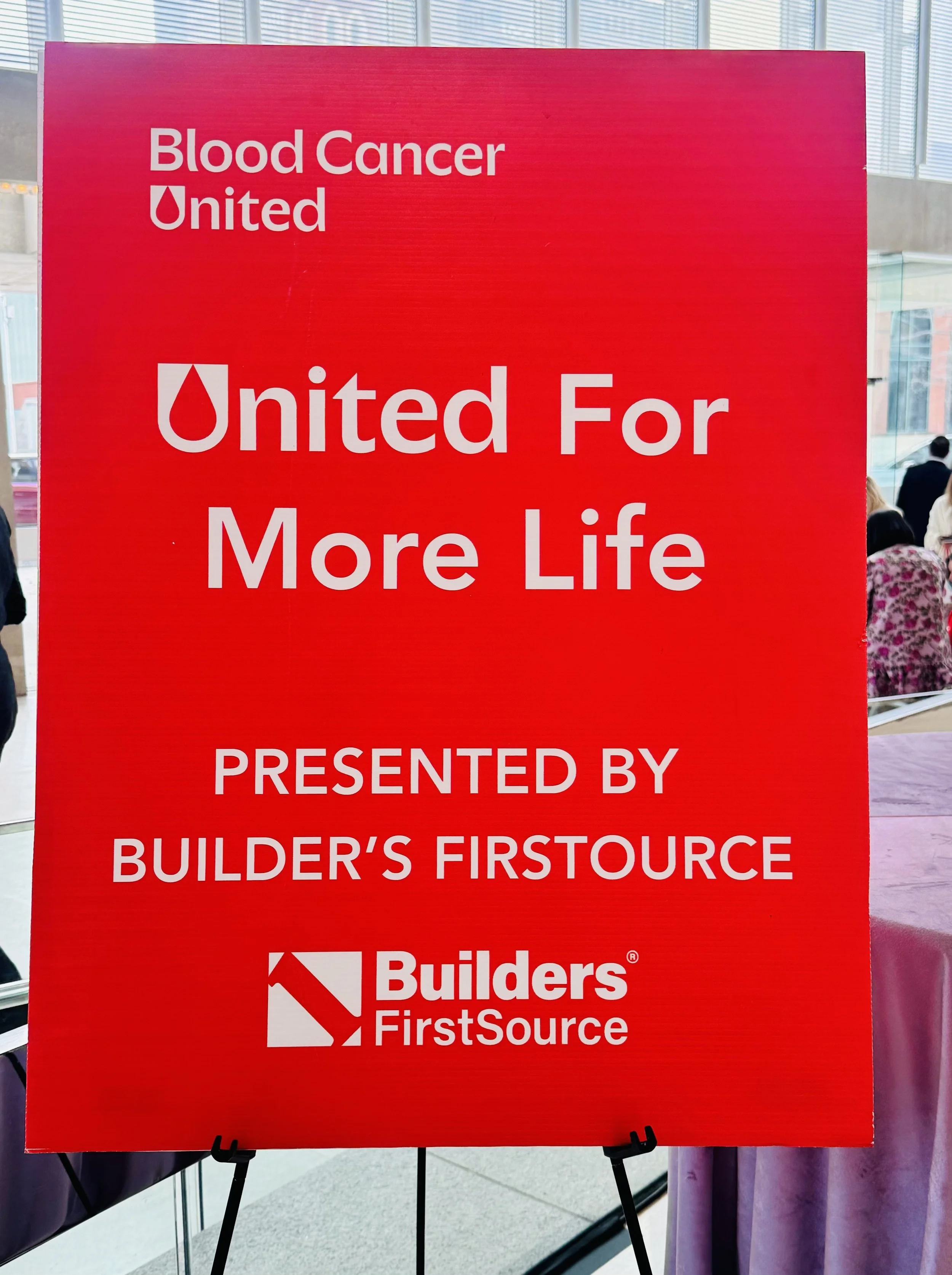 Blood Cancer United - Sponsorship Signage - Make Your Life Sweeter