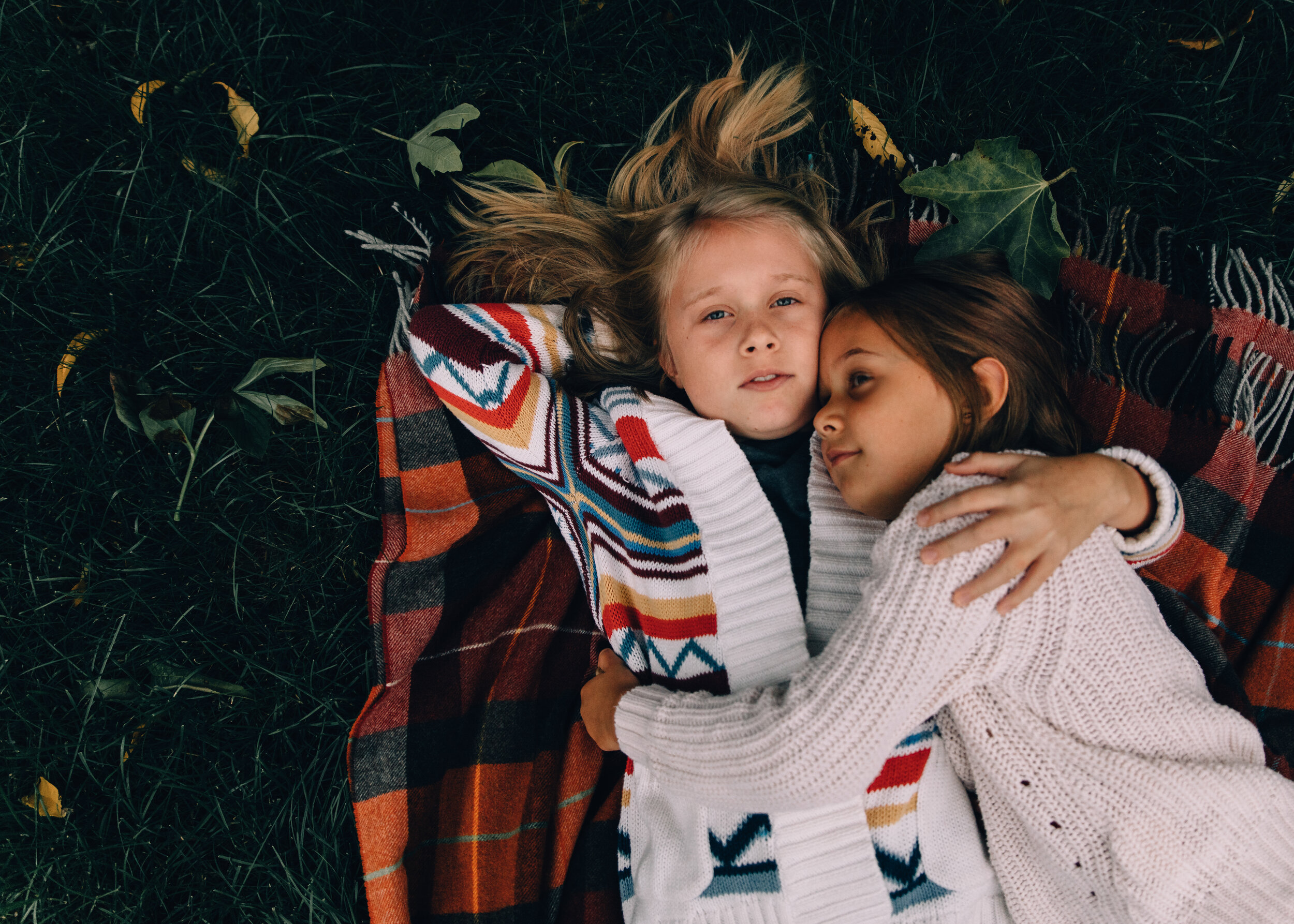 greta and stella on blanket in the fall 18 for printto print 2018.JPG