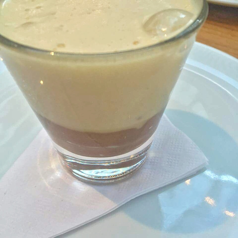 Velvet Underground - warm caramel foam, crunchy sponge toffee, velvety chocolate mousse. Cost - $6.