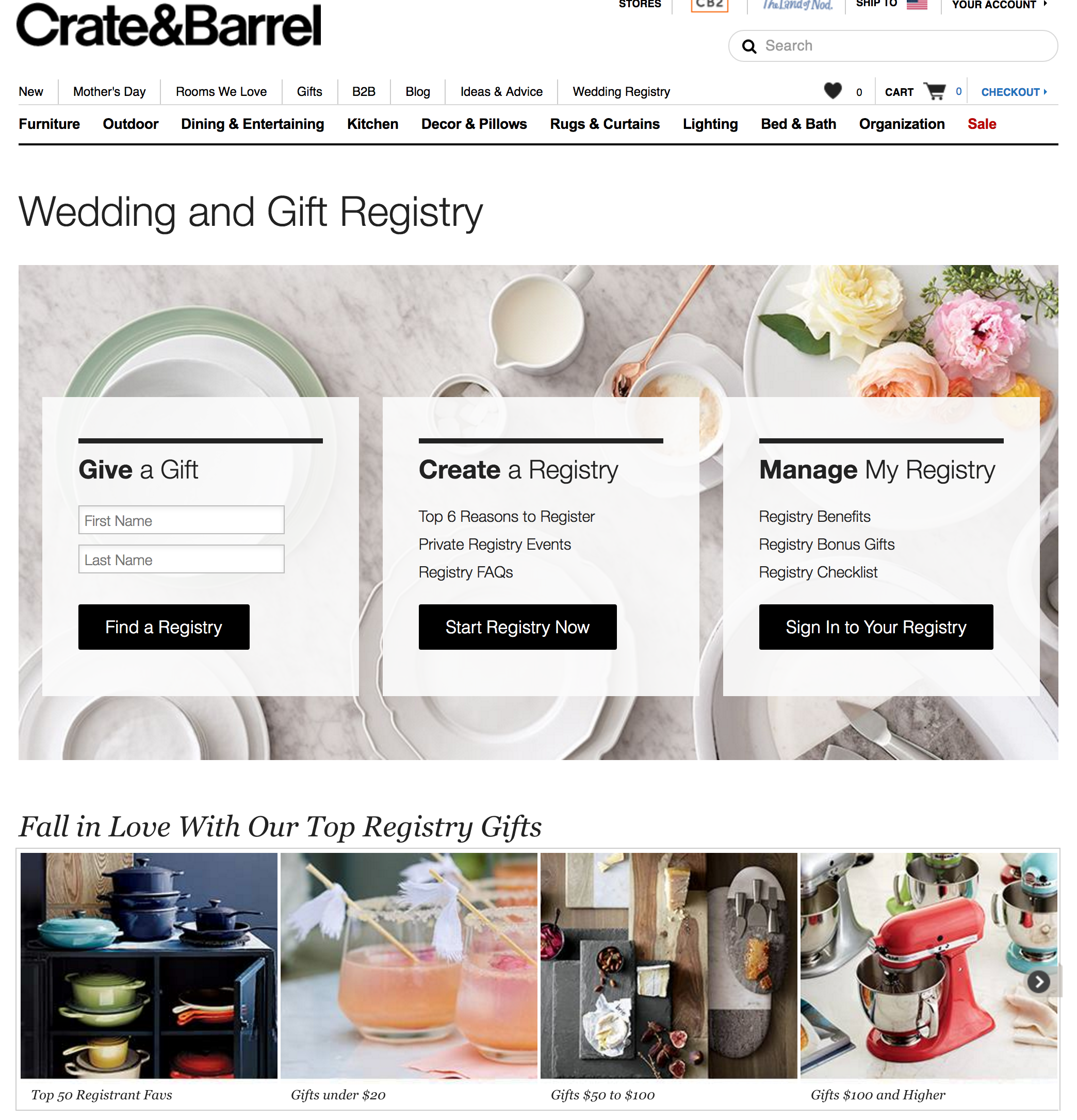 Crate and Barrel Wedding Registry from Cleveland Wedding Photographer Matt Erickson Photography