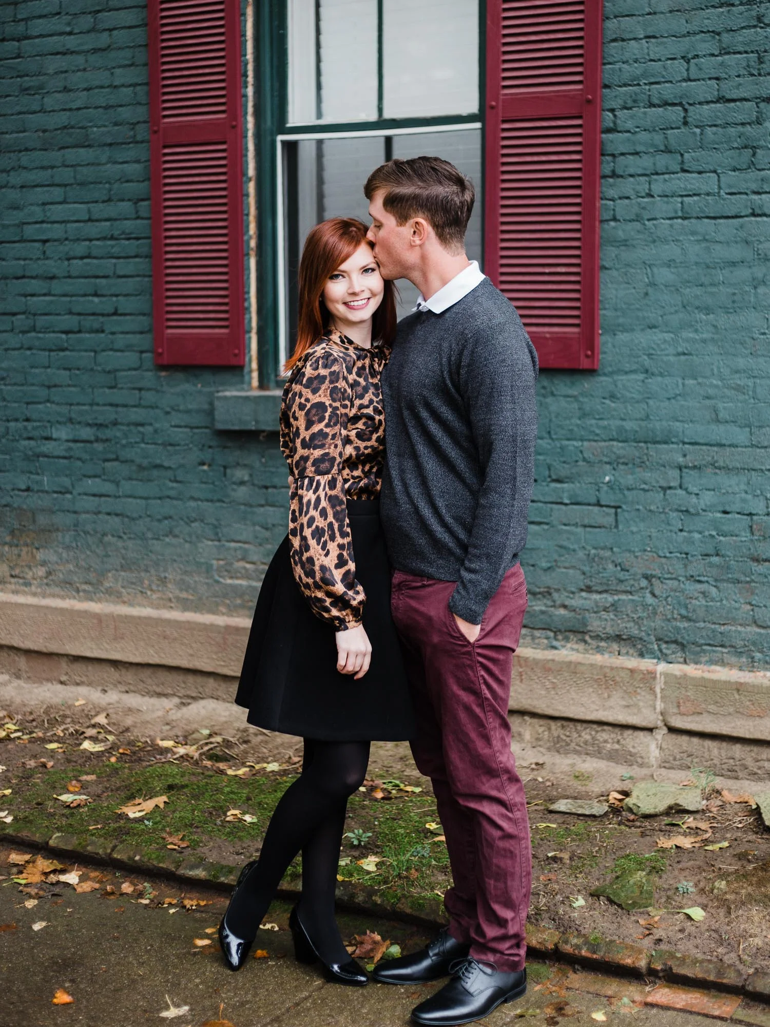 Rainy Day Ohio City Engagement Photos by Cleveland Wedding Photographer Matt Erickson Photography