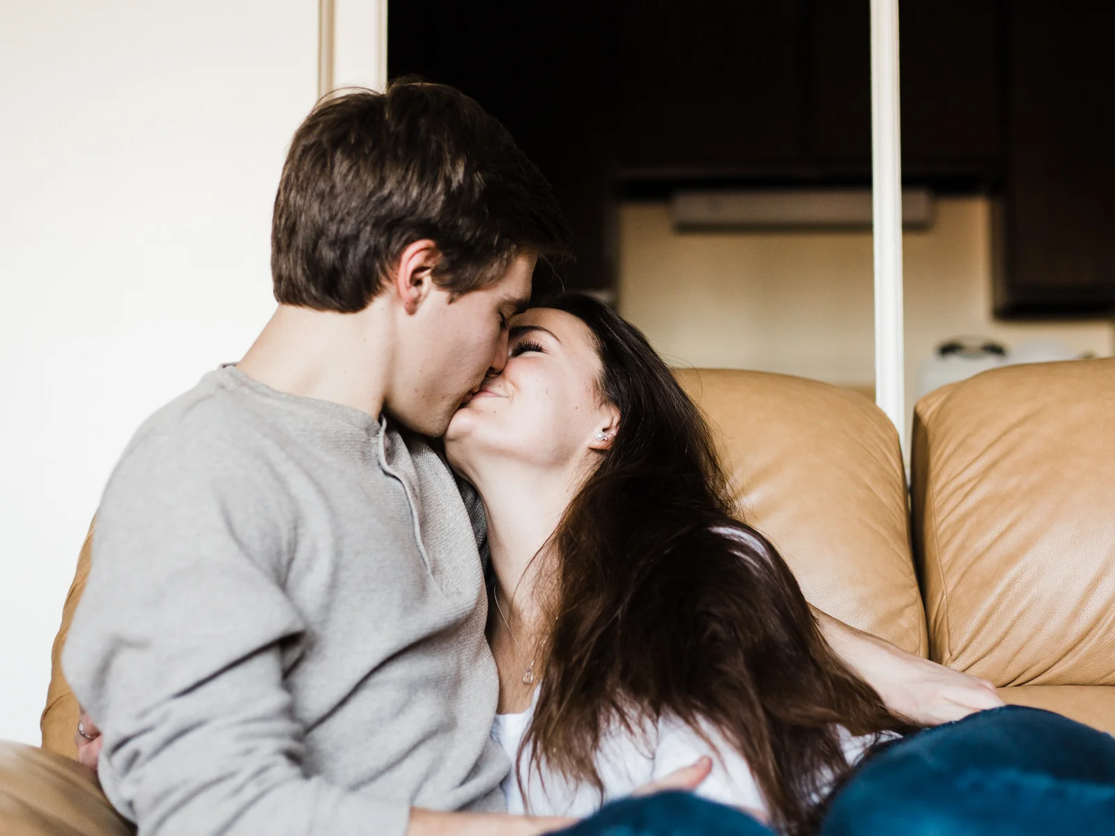 Intimate Engagement Photos At Home by Cleveland Wedding Photographer Matt Erickson Photography