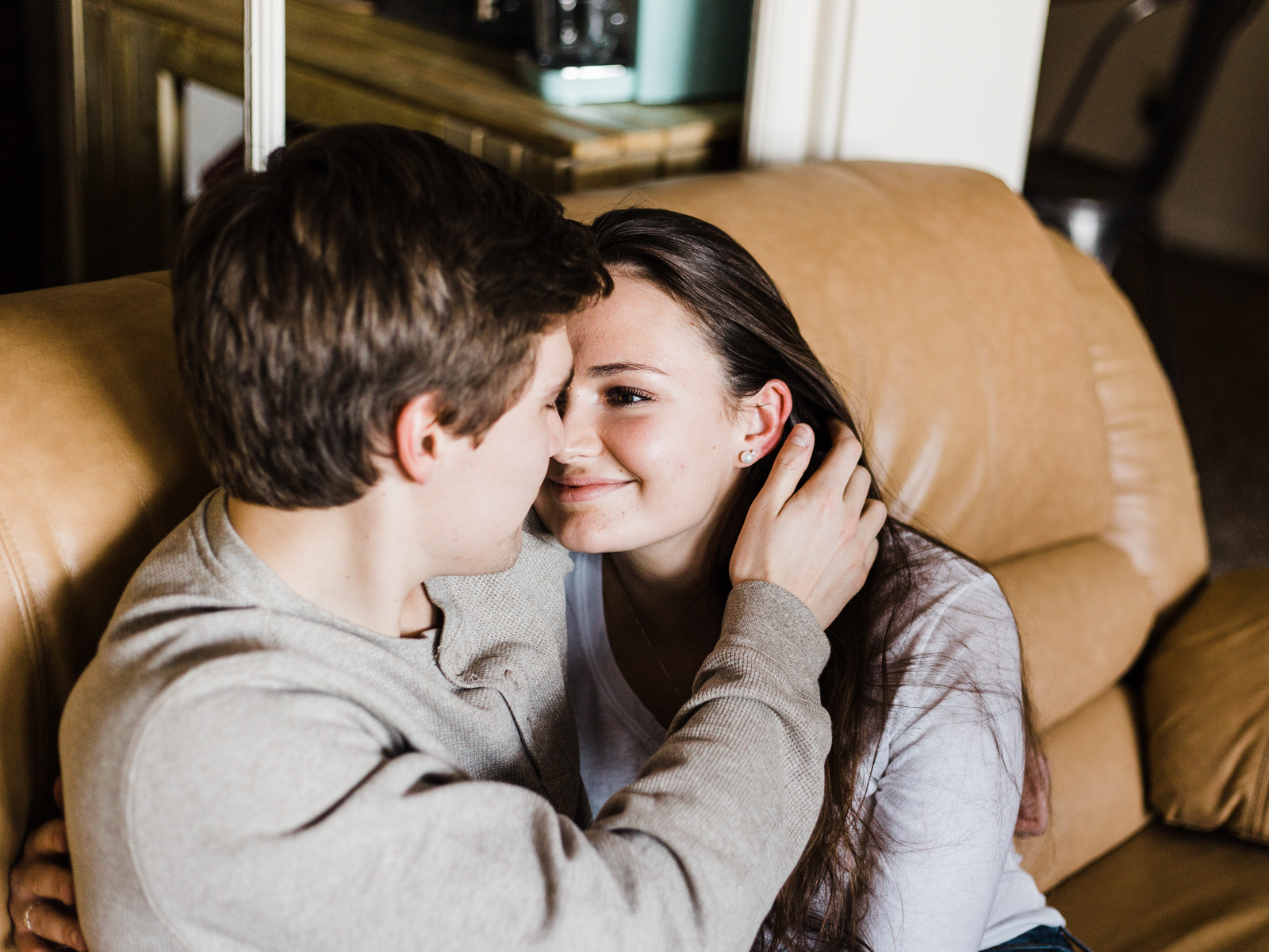 Intimate Engagement Photos At Home by Cleveland Wedding Photographer Matt Erickson Photography