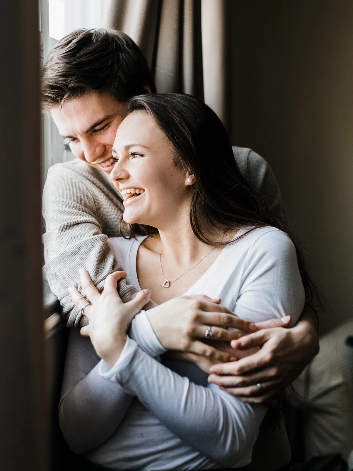 Intimate Engagement Photos At Home by Cleveland Wedding Photographer Matt Erickson Photography