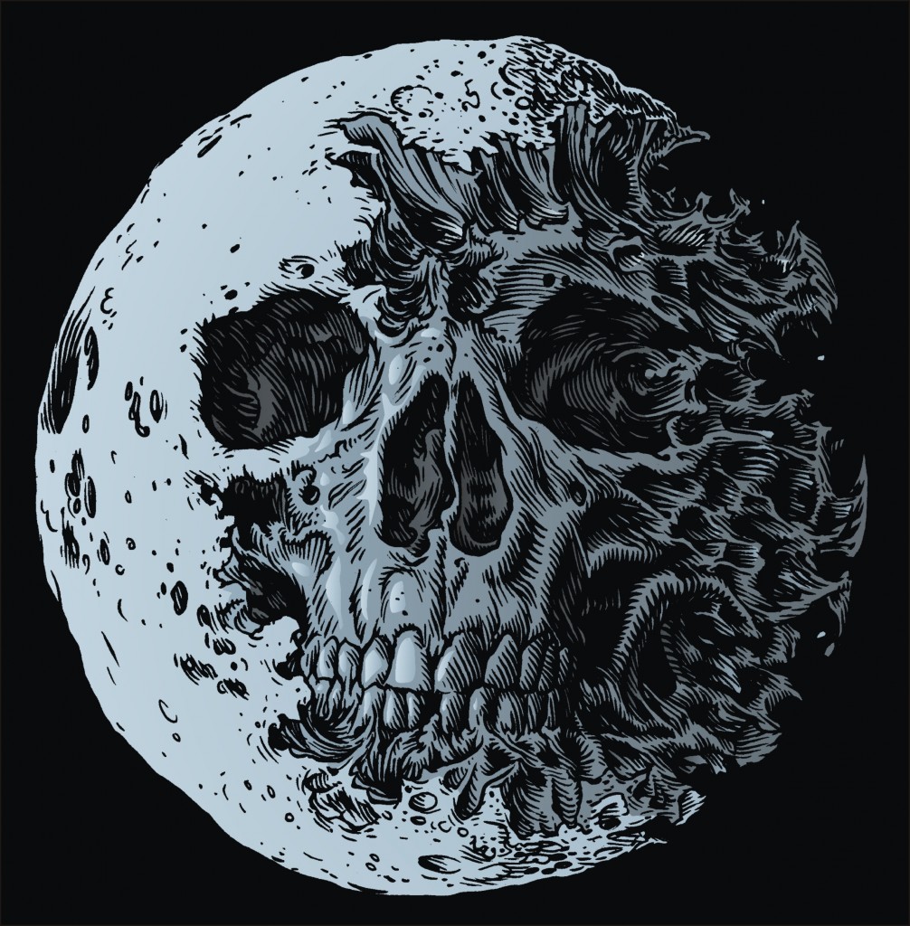 “DEAD MOON” by Glenn Smith Ink on paper, digital colour. 2010