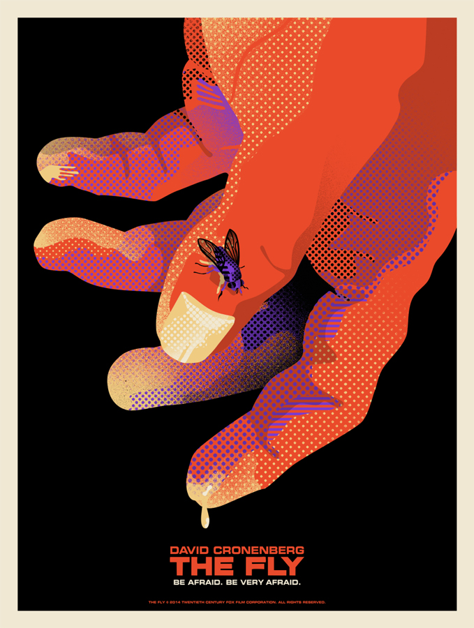 "The Fly" by WBYK Screen-print. 2014.