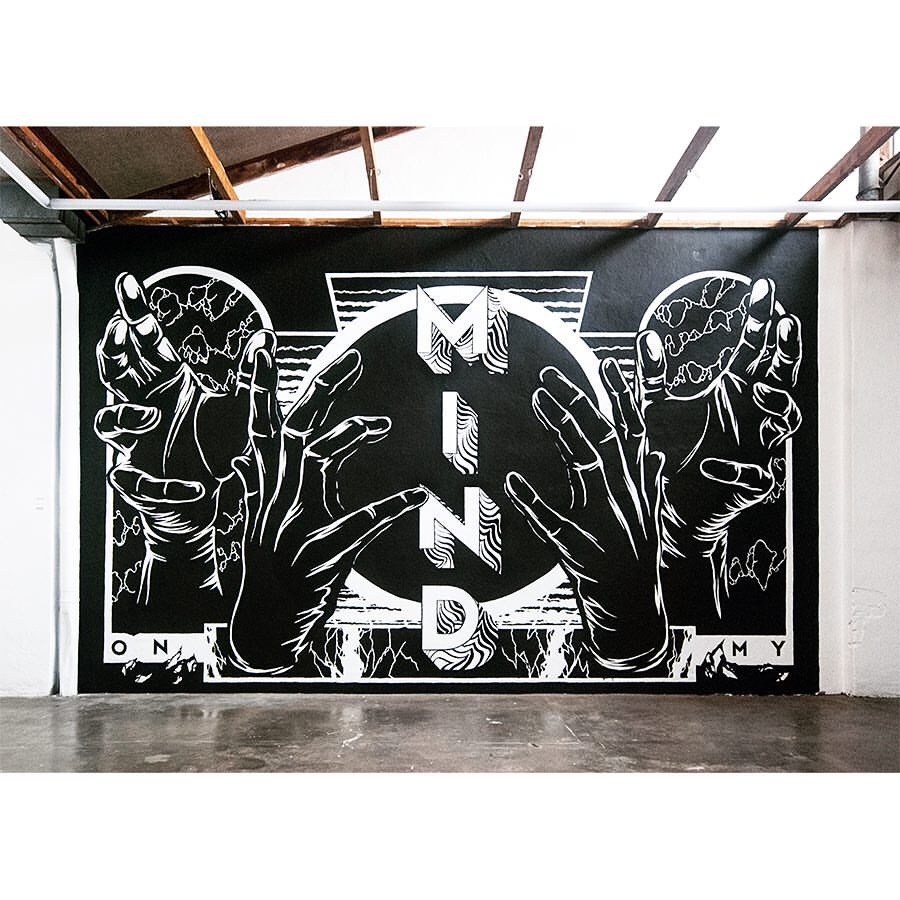 'On My Mind' mural at Ludlow by Georgia Hill and James Jirat Patradoon
