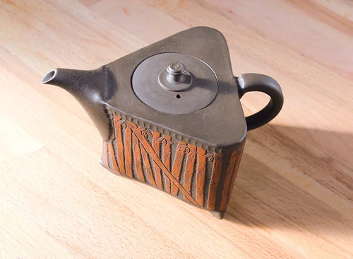 Kyusu en terre cuite par maître Shun en 舜園