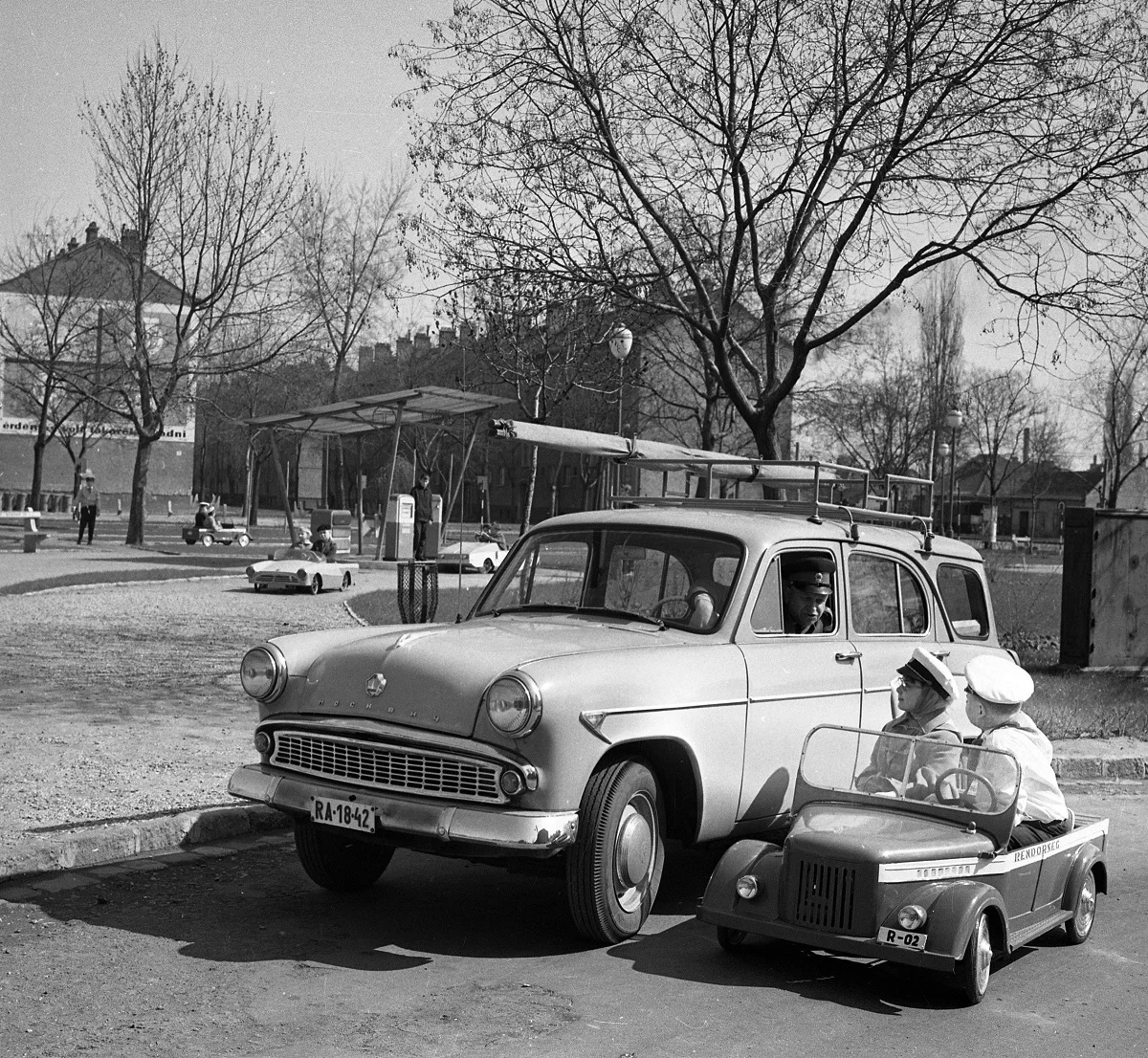 Fotó: Gyermek tér, gyermek közlekedési park, Budapest XIII. ker., Magyarország, 1964 © Fortepan