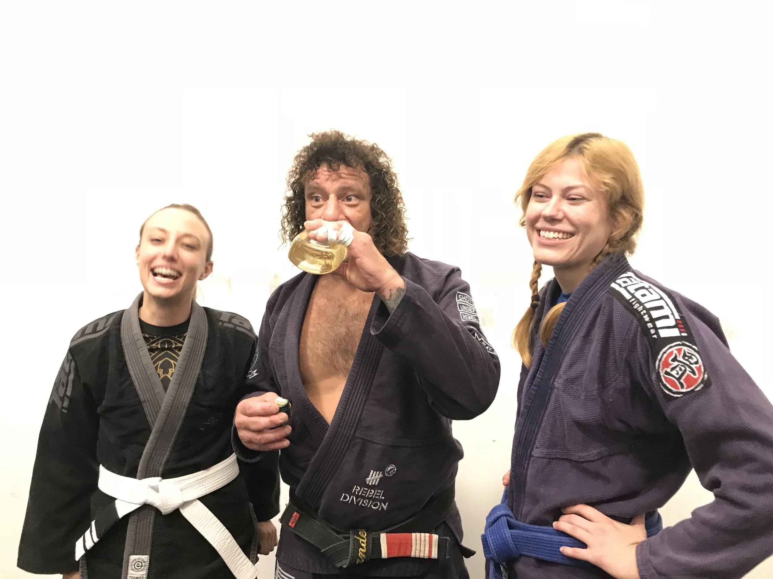 Kurt "hydrating" during the seminar