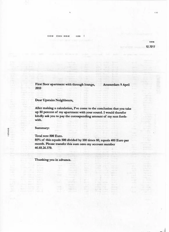 Letter to my Neighbours