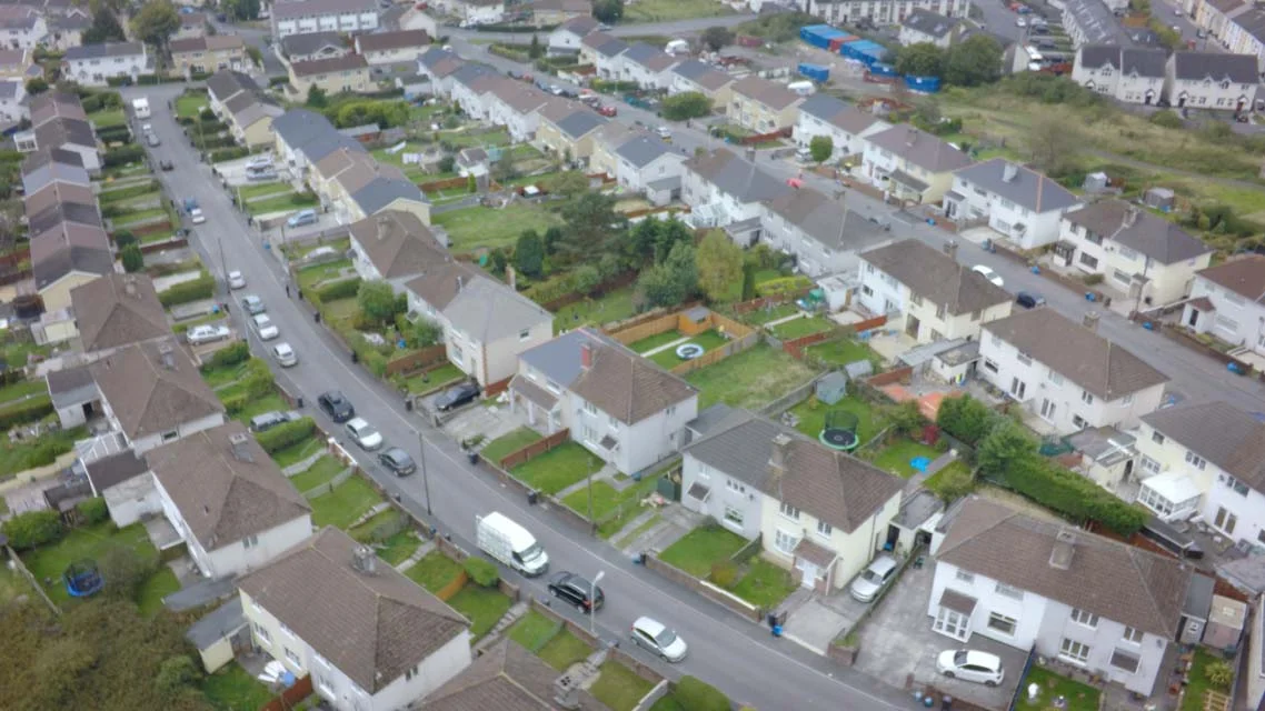Homes in Merthyr Tydfil, Wales.