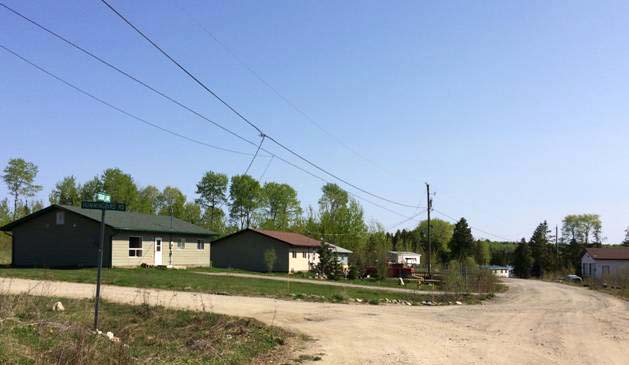 Typical houses at Northwest Angle #33 on a spring day. 