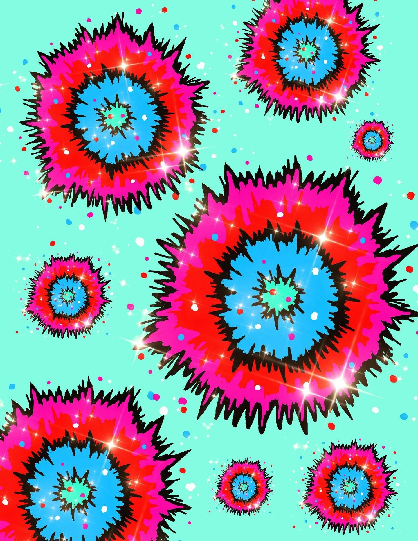 Who needs sparklers when your art brings the BOOM?! 💥🩷✨❤️💅🏻💙

#July4thStyle #ColorBurst #PartyInPrint #KatieConleyArt