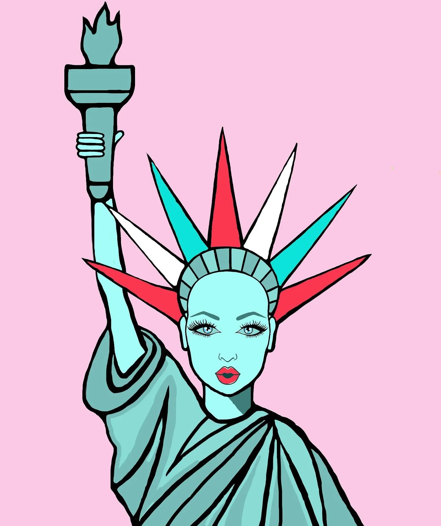 Red lips, bold dreams, and liberty for all! ✨💋🗽🇱🇷

#LadyLiberty #StatueOfLiberty #PopArtVibes #LibertyWithLashes #FreedomAndFierce #GlamLiberty #IconicStyle #ArtWithAttitude #BoldAndBeautiful #ModernMuse #LibertyGlowUp #RedWhiteAndBold #AmericanI