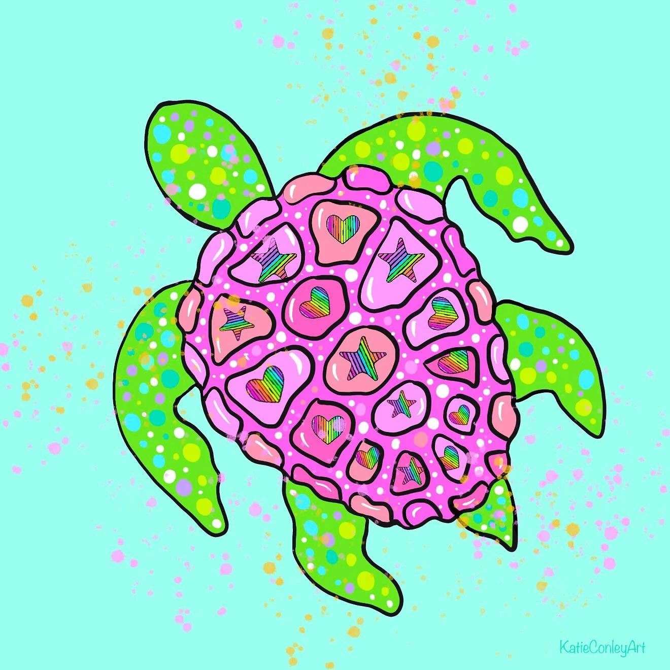 🌊✨ Meet my rainbow-shelled turtle ✨🌊

I created this little sweetie for a freelance project, but the symbolism behind turtles really stayed with me. 🐢💖🌈✨

Turtles symbolize patience, persistence, wisdom, protection, and connection to the earth. 