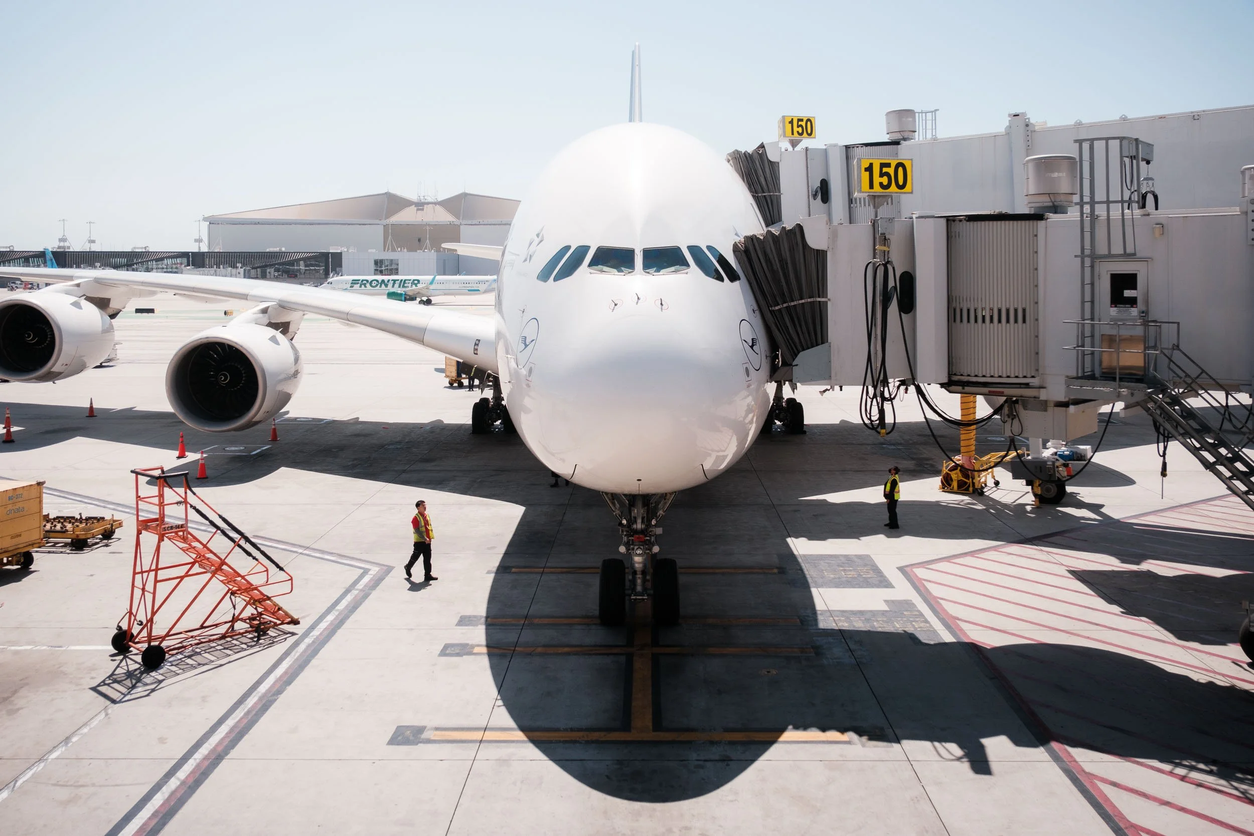 Lufthansa A380, LAX