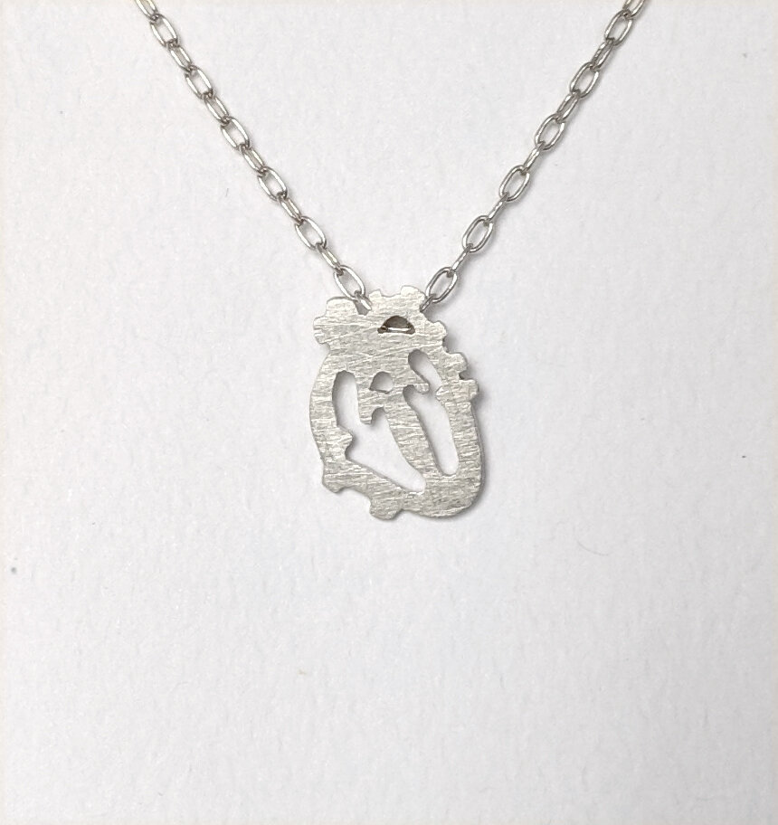 Sterling Silver Anatomical Heart Pendant Ec Design - Anatomical Heart Pendant Sterling Silver Anatomical Heart Pendant Ec Design - Anatomical Heart Pendant