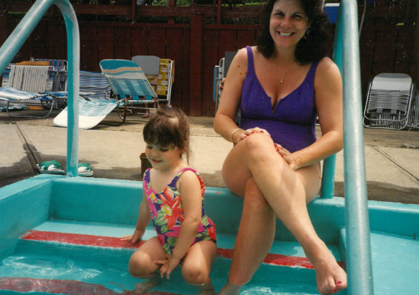 Author's sister and mom, Rosmarin's Bungalow Colony, Monroe, NY